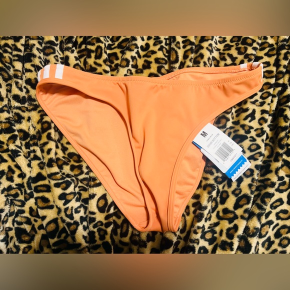 NWT Adidas Orange w/ White Stripes Two Piece Bikini Set - Picture 4 of 5